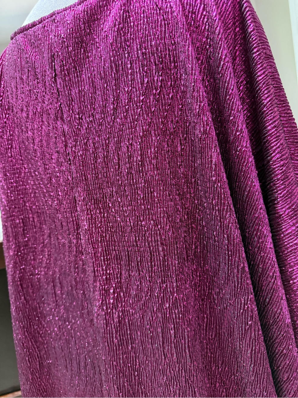 Fantastic Fawn Shimmery Magenta Long-Sleeve Knit Top - Picture 2 of 7